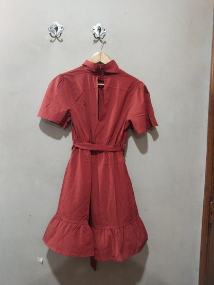 New Look Women's Belted Tiered Shirt Dress