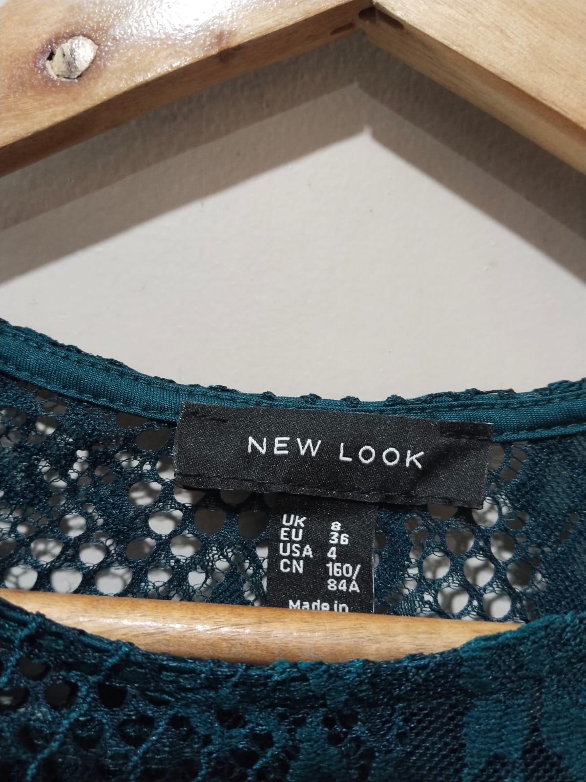 New Look Long-Sleeve Embroidered Lace Top