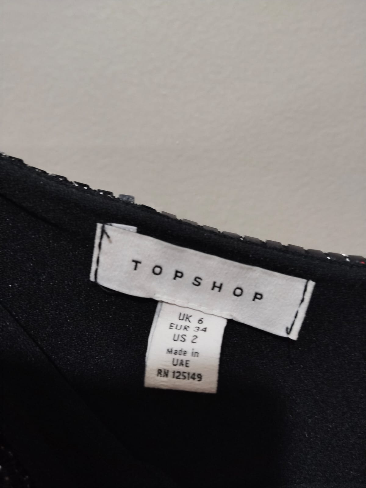 Topshop Sequin Strappy Mini Dress In Black