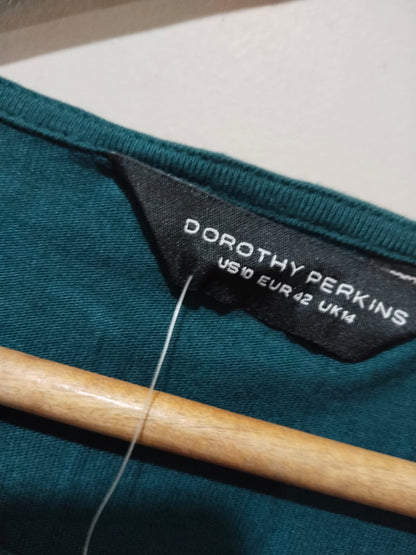 DOROTHY PERKINS Green Sleeveless Blouse With Lace Detail