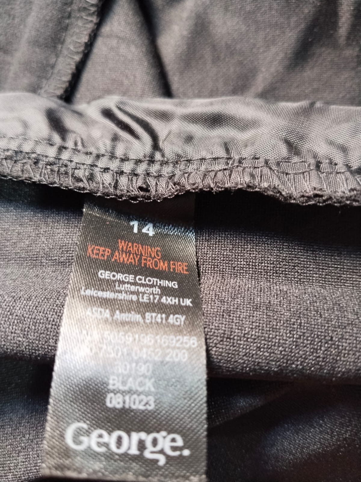 GEORGE Black Drawstring Trousers