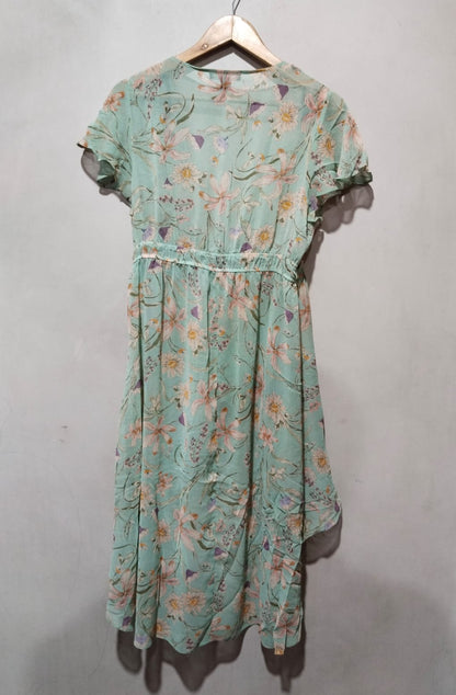 PRIMARK Flutter Sleeve High-Low Maxi Dress