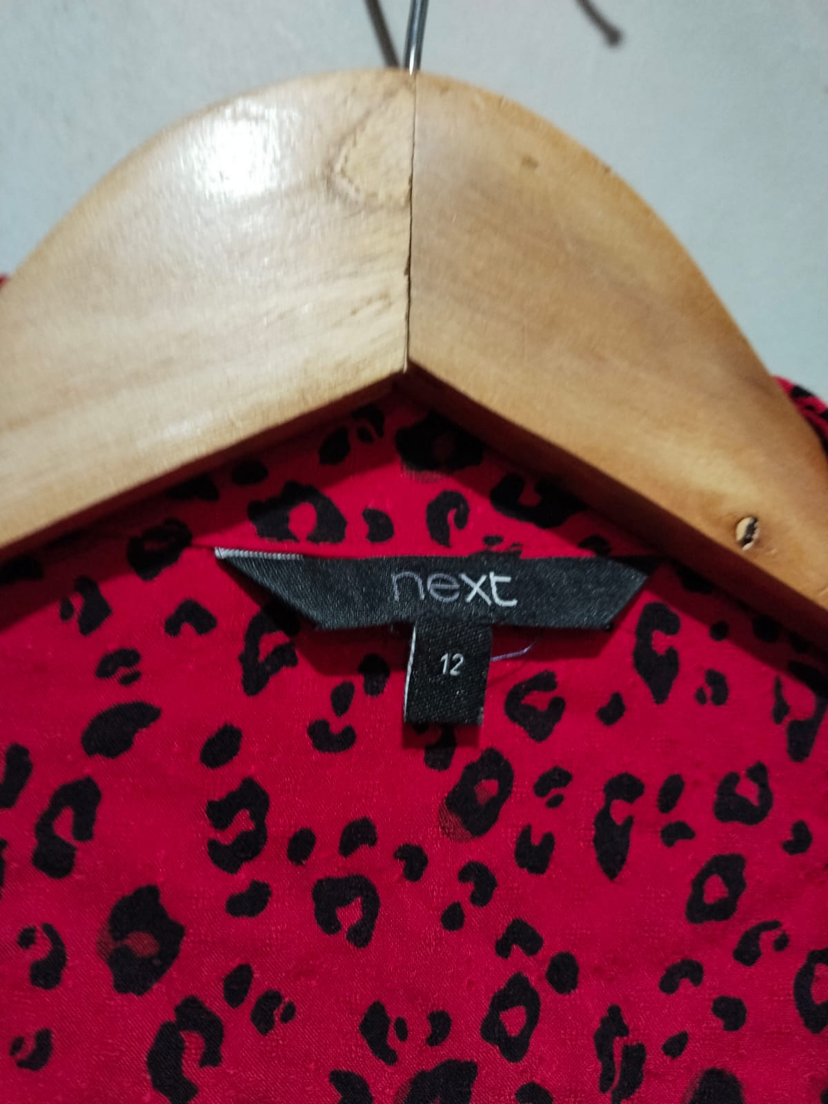 NEXT Red And Black Animal Print Blouse