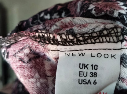 NEW LOOK Black And White Patterned Orient Blouse