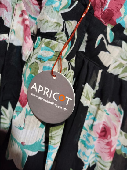 APRICOT Long Summer Dress With Floral Print And Thin Straps