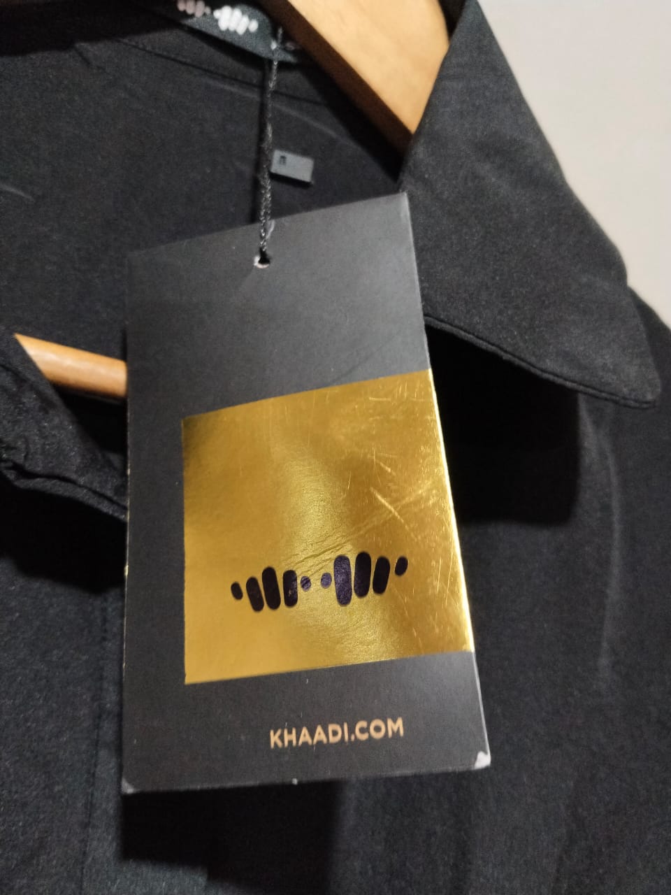 KHAADI Women's Black Schiffer Dress Full Sleeves