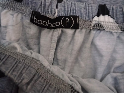 BOOHOO  Cute Panda For Women Short Sleeve Shirt And Shorts