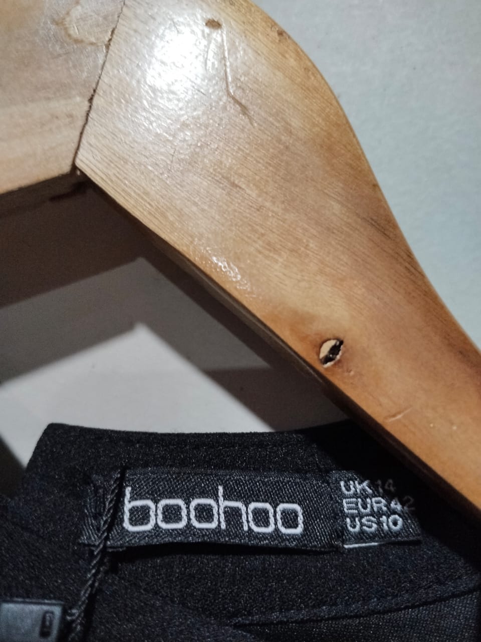 BOOHOO Black Long-Sleeved Dress With A Flared Skirt