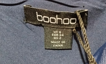 BOOHOO  Whistles Faye Satin Bardot Midi Dress