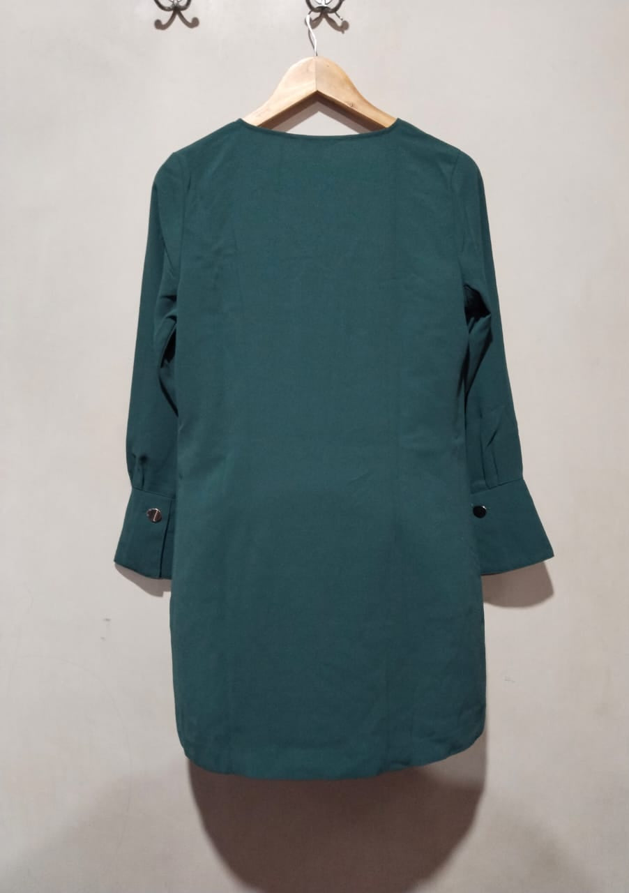 NEW H&M Graphite Gray Tunic Dress Sleeves