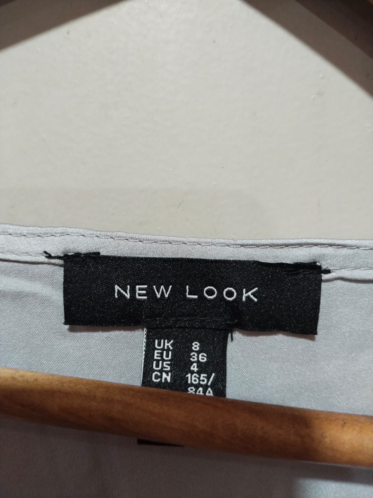 NEW LOOK Textured Wrap Ruffle Midi Dress