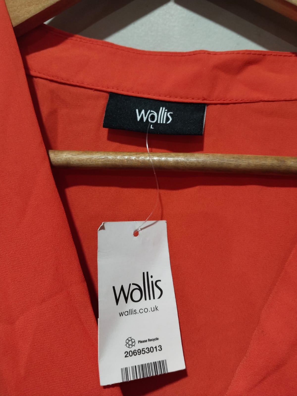 Wallis Red V-Neck Women's Blouse