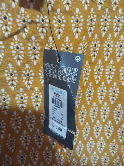 PRIMARK FLOWY MUSTARD SUMMER DRESS