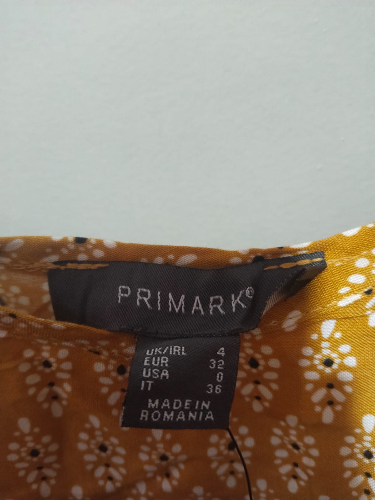 PRIMARK FLOWY MUSTARD SUMMER DRESS