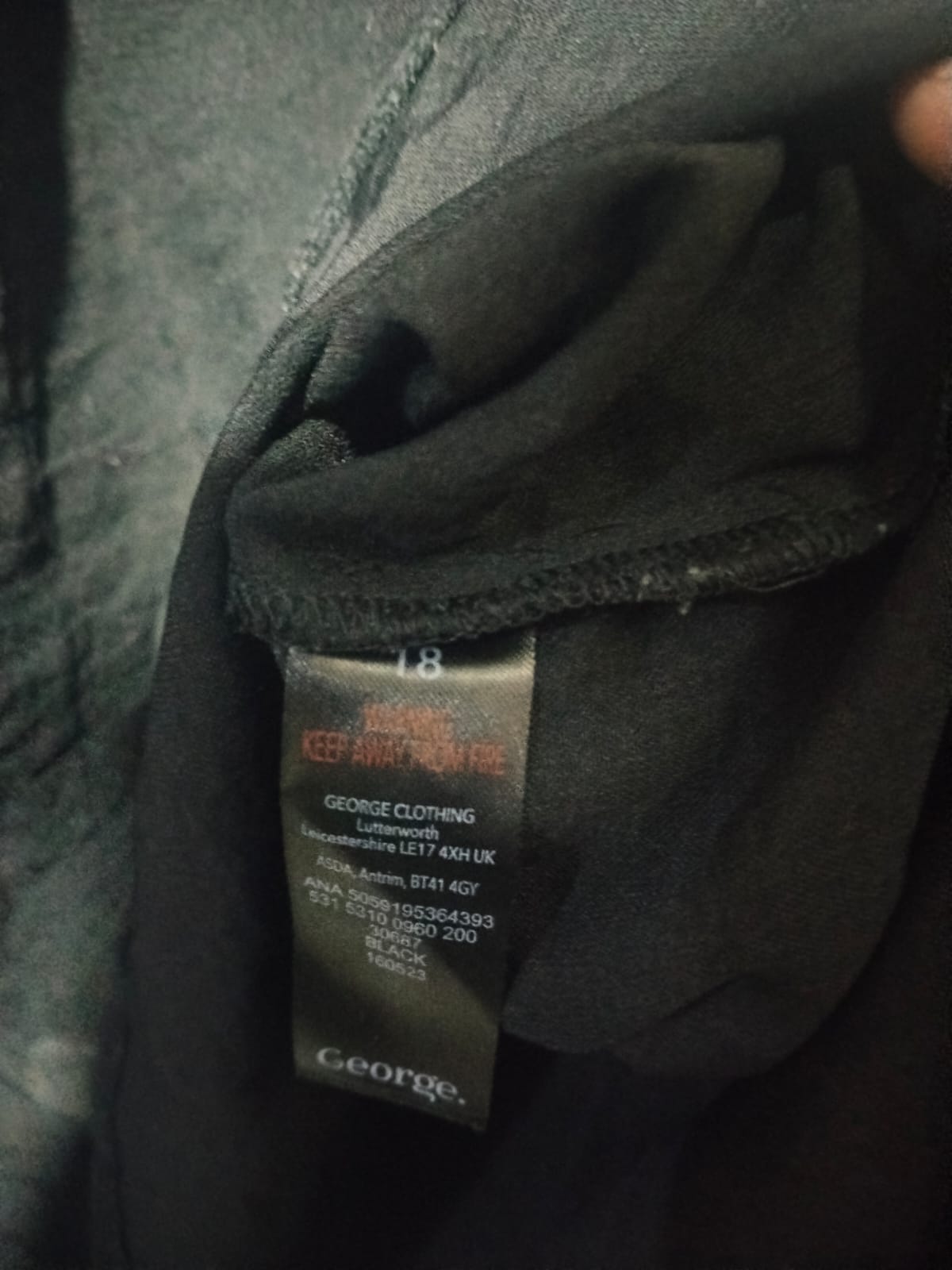 GEORGE Black Long-Sleeved Blouse