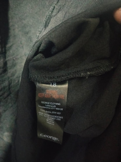 GEORGE Black Long-Sleeved Blouse