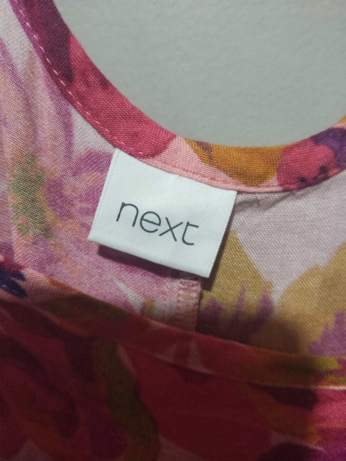 NEXT Pink Floral Tiered Maxi Dress