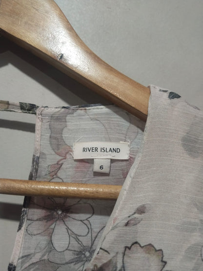 River Island Long-Sleeve fForal Blouse