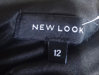 NEW LOOK Women's Black Ruffle Maxi Dress