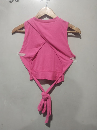 SHEIN Sleeveless Pleated Halter Neck Dress