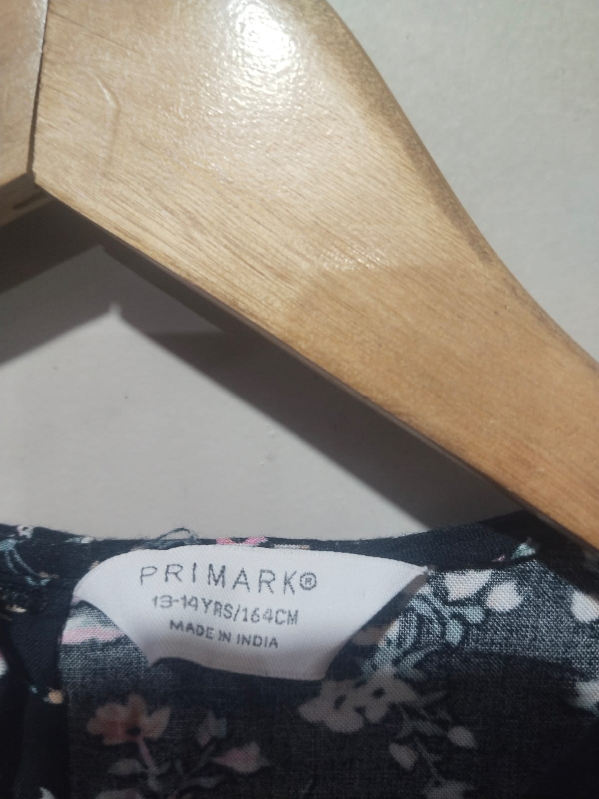 Primark 13-14 Years Black Floral Jumpsuit
