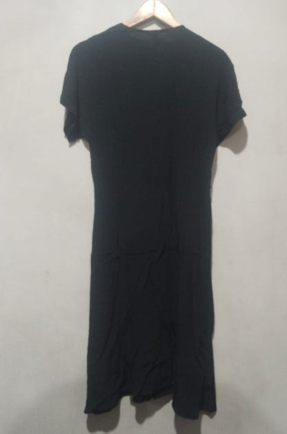 NEW LOOK Black Midi Dress Short Sleeve