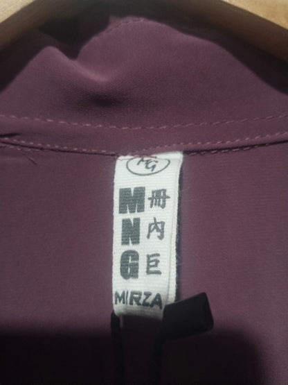 MNG Women's Purple Button-Down Shirt