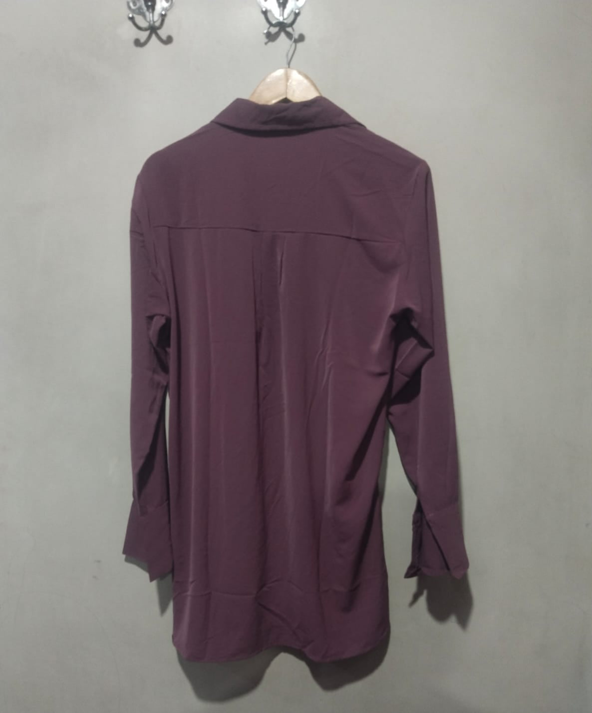 MNG Women's Purple Button-Down Shirt