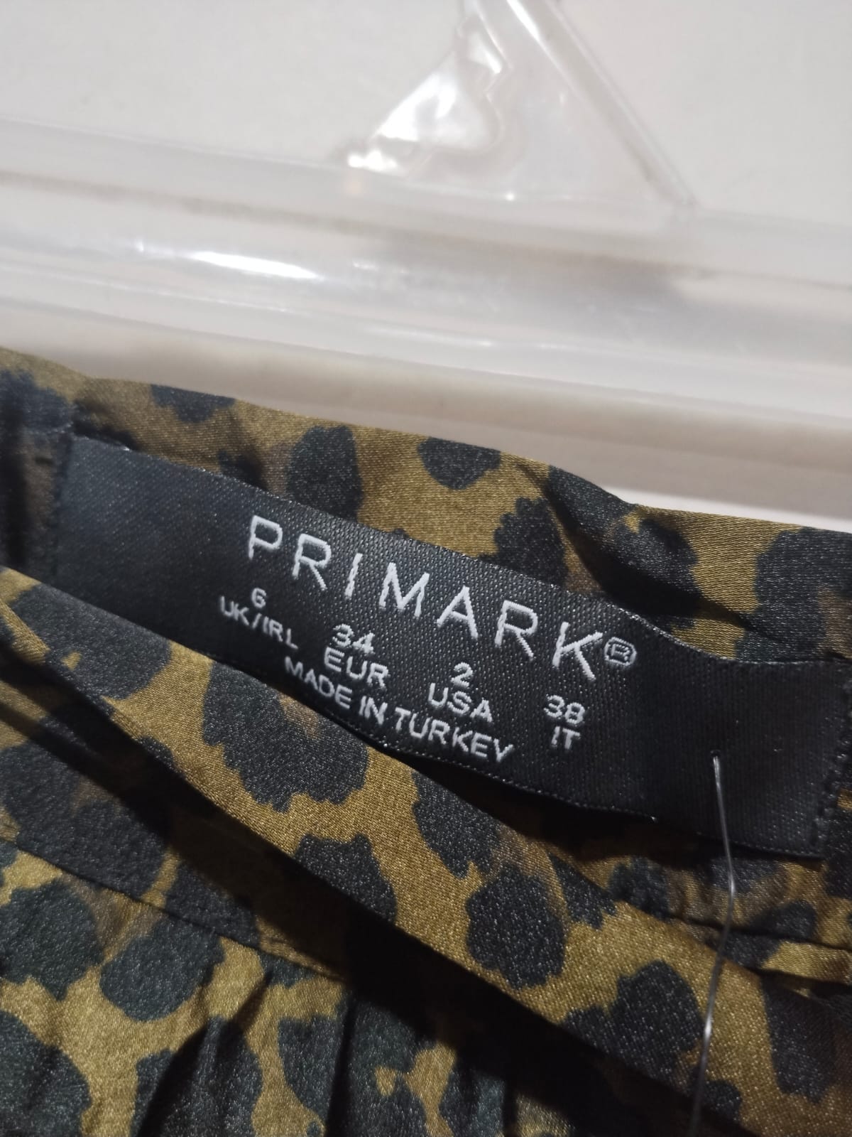 PRIMARK Women's Leopard Print Pleated Midi Skirt