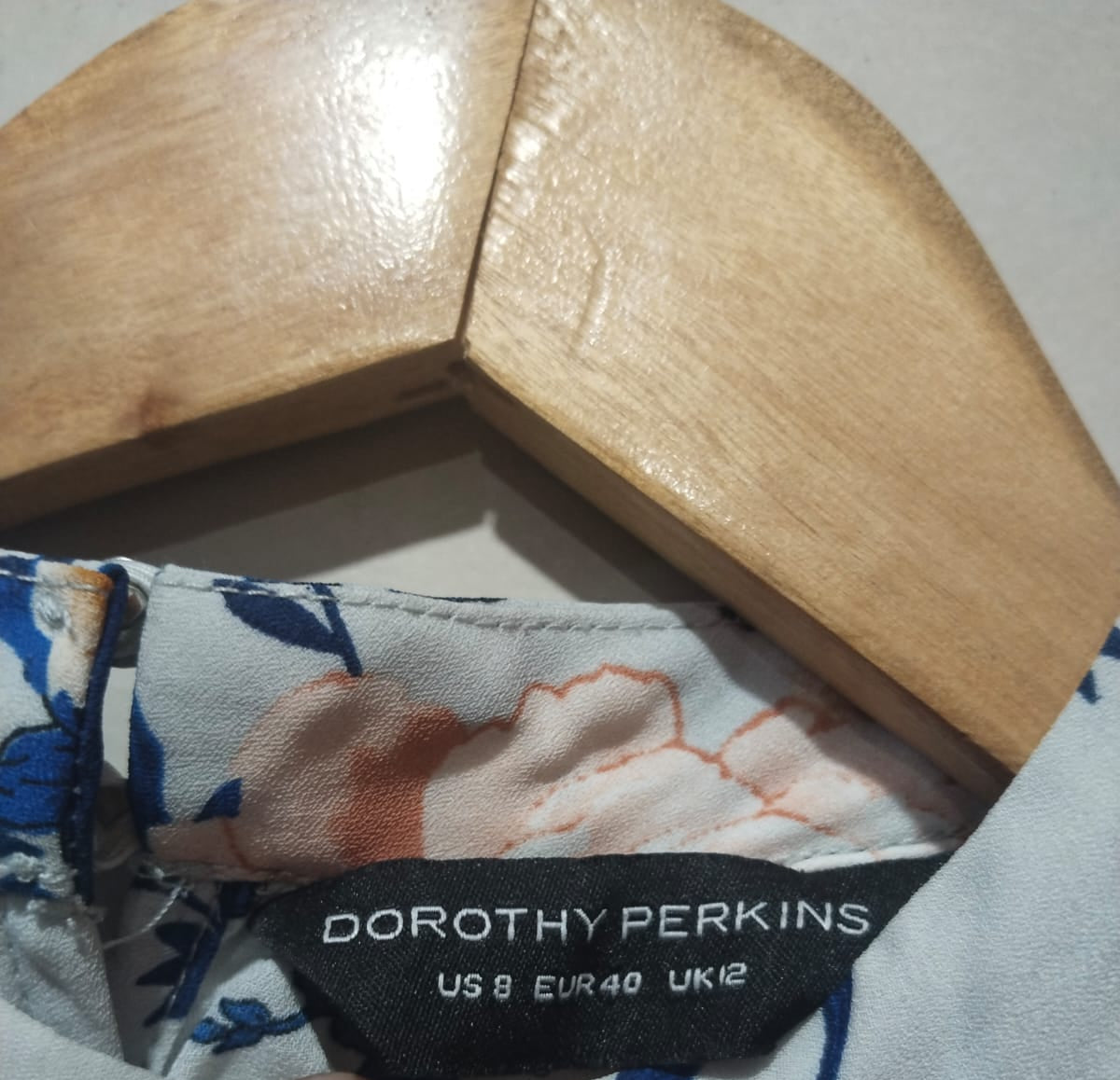 Dorothy Perkins Chiffon Ruffle Neck Printed Long Sleeve Blouse