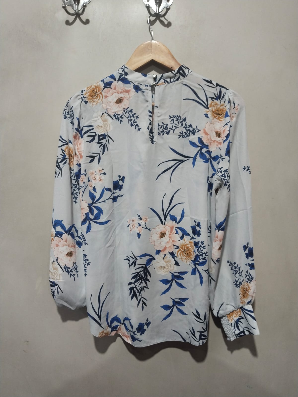 Dorothy Perkins Chiffon Ruffle Neck Printed Long Sleeve Blouse