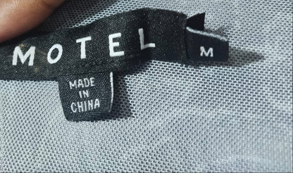 Motel Rocks Mesh Long Sleeve Top and Floral Midi Skirt