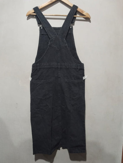 Next Black Denim Pinafore Dress