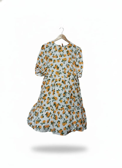Nobody's Child Serena Orange Fruit Print Mini Dress