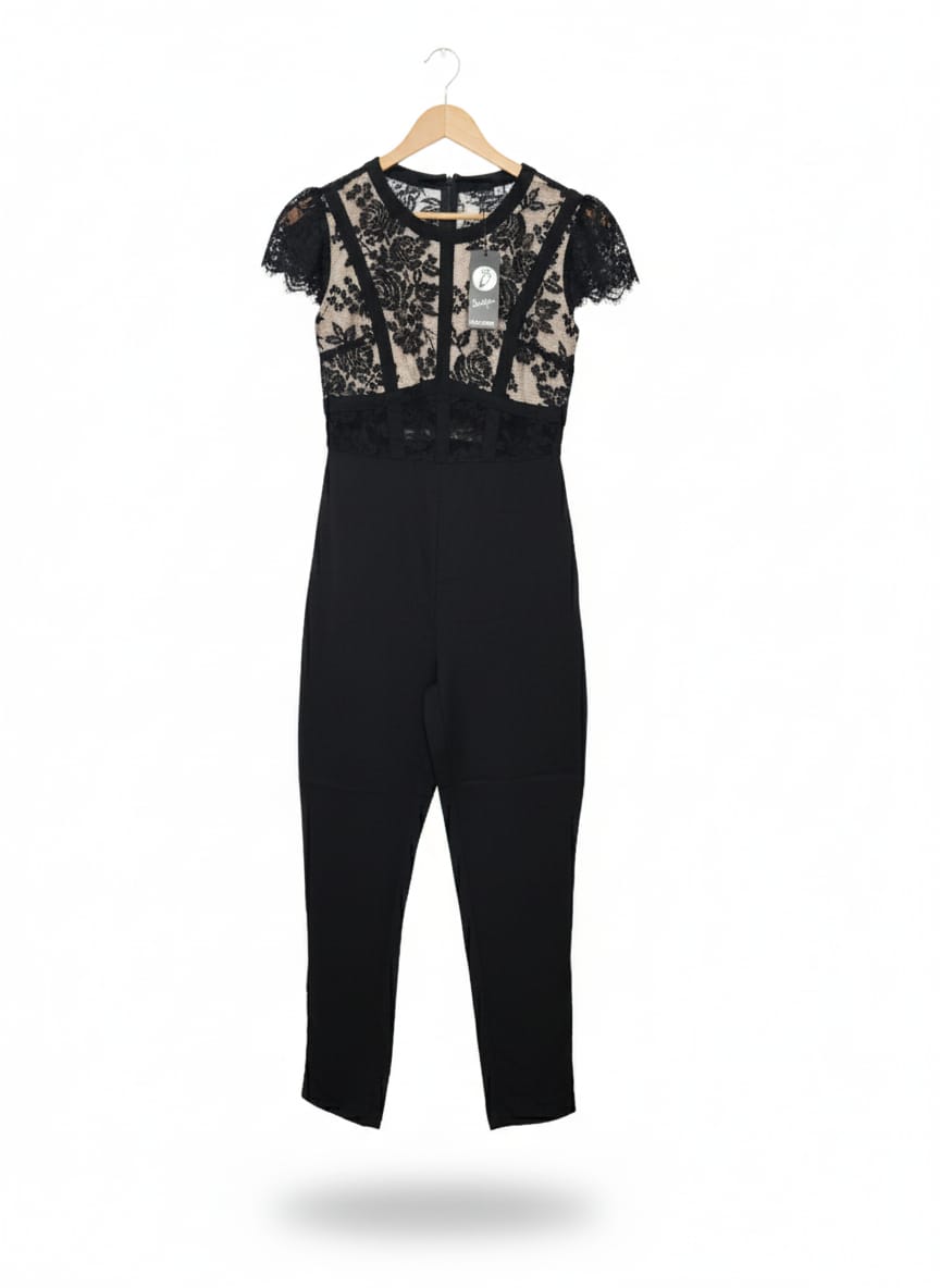 Boohoo Boutique Lace Corsetry Bodice Jumpsuit