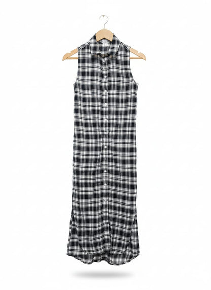 Atmosphere Primark Monochrome Check Button-Up Tunic Dress