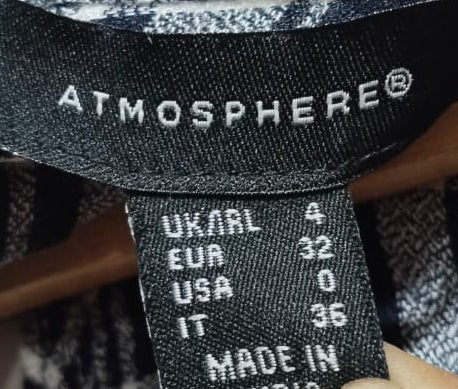 Atmosphere Primark Monochrome Check Button-Up Tunic Dress