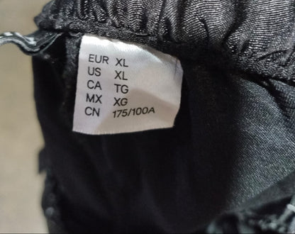 H&M Women's Wide-Leg Satin Cargo Pants