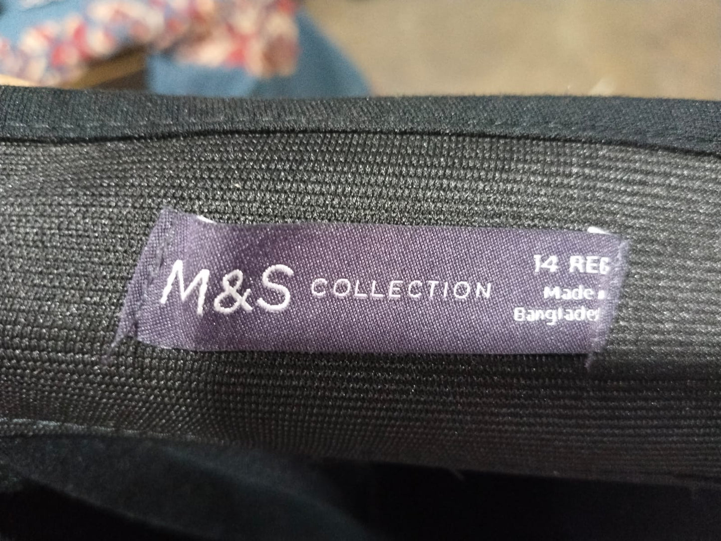 M&S Collection Black Zipped Pocket Skinny Leg Trousers
