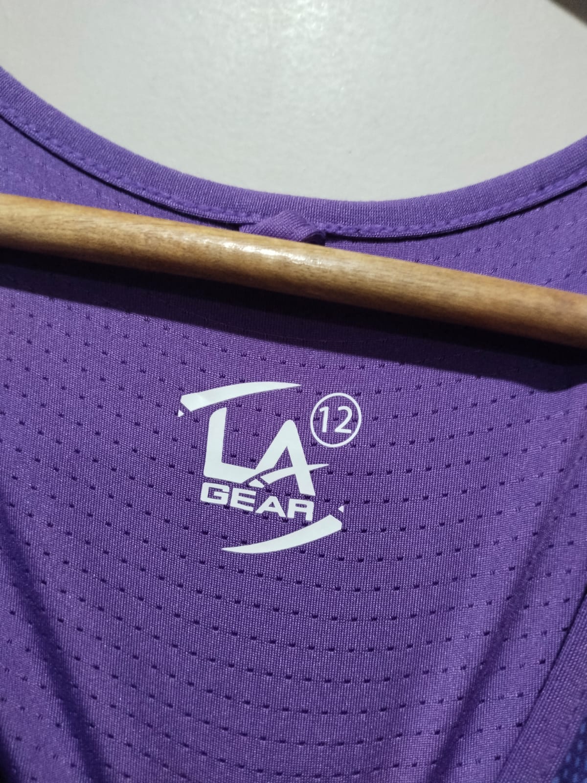 LA Gear Women's Purple Athletic Mesh Tank Top