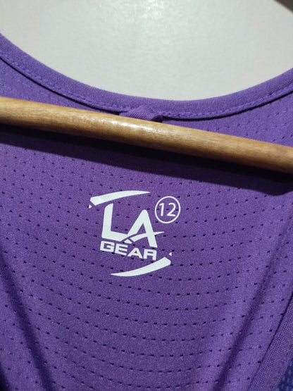 LA Gear Women's Purple Athletic Mesh Tank Top