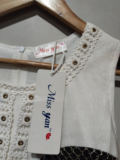 "Miss You"  White Sleeveless Crystal Bodice Maxi Dress