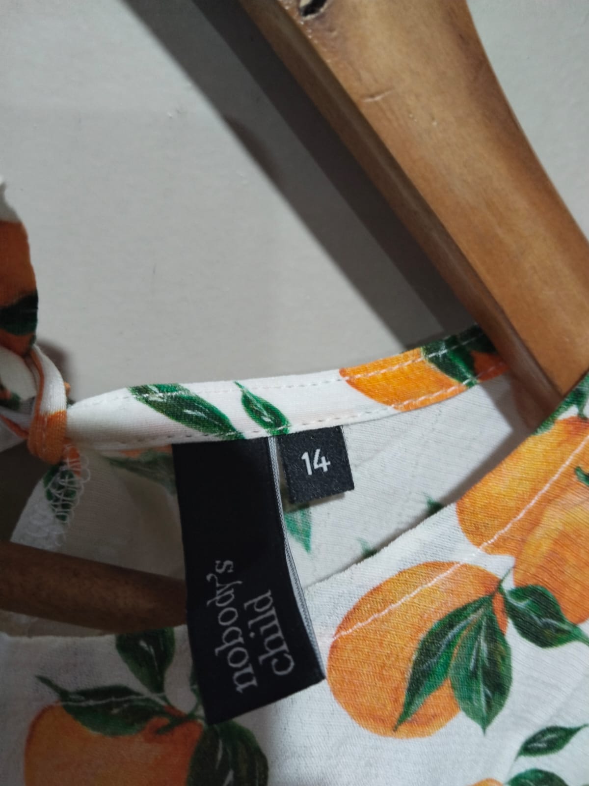 Nobody's Child Serena Orange Fruit Print Mini Dress