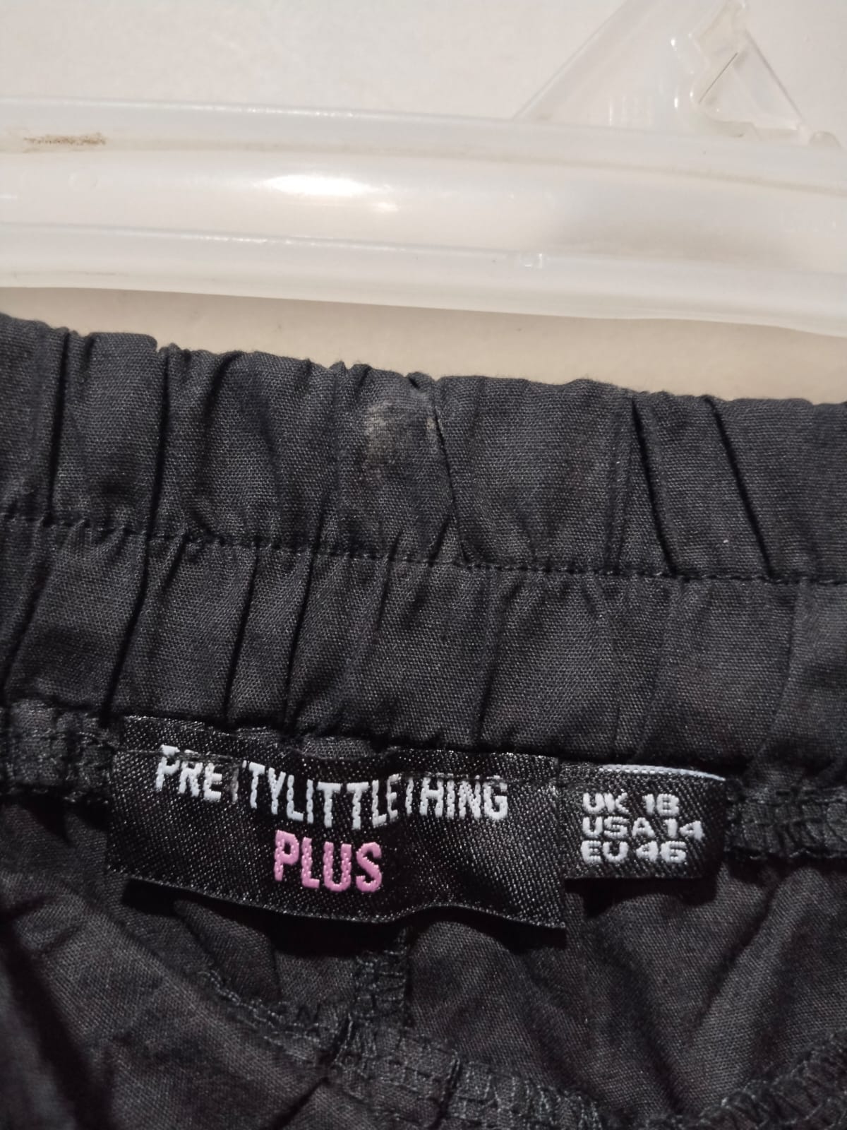 PrettyLittleThing Black Wide Leg High Waisted Cargo Trousers