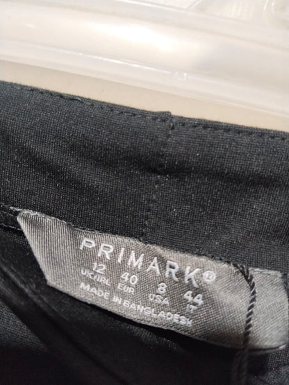 Primark Black Pin Stitch High Waist Trousers/Pants