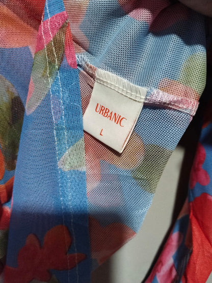 Urbanic Women's Y2K Style Floral Ruched Front Shirt