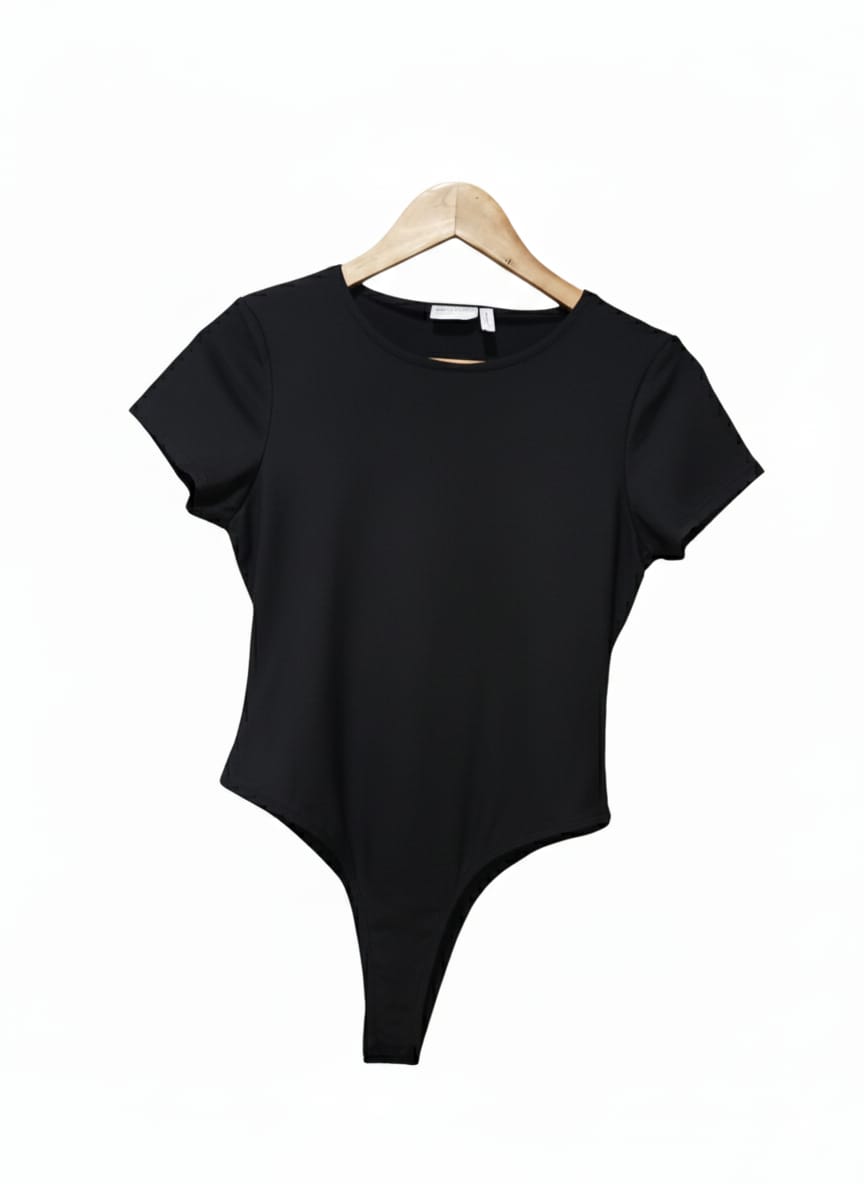 ASOS DESIGN Skinny Fit T-Shirt Bodysuit in Black
