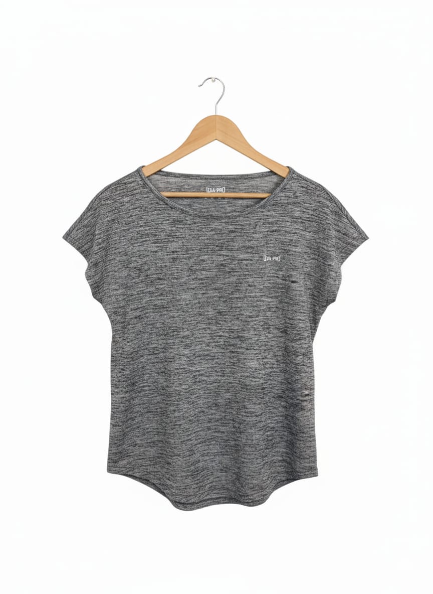 USA Pro Grey Marl Pro-Dry Training Tee