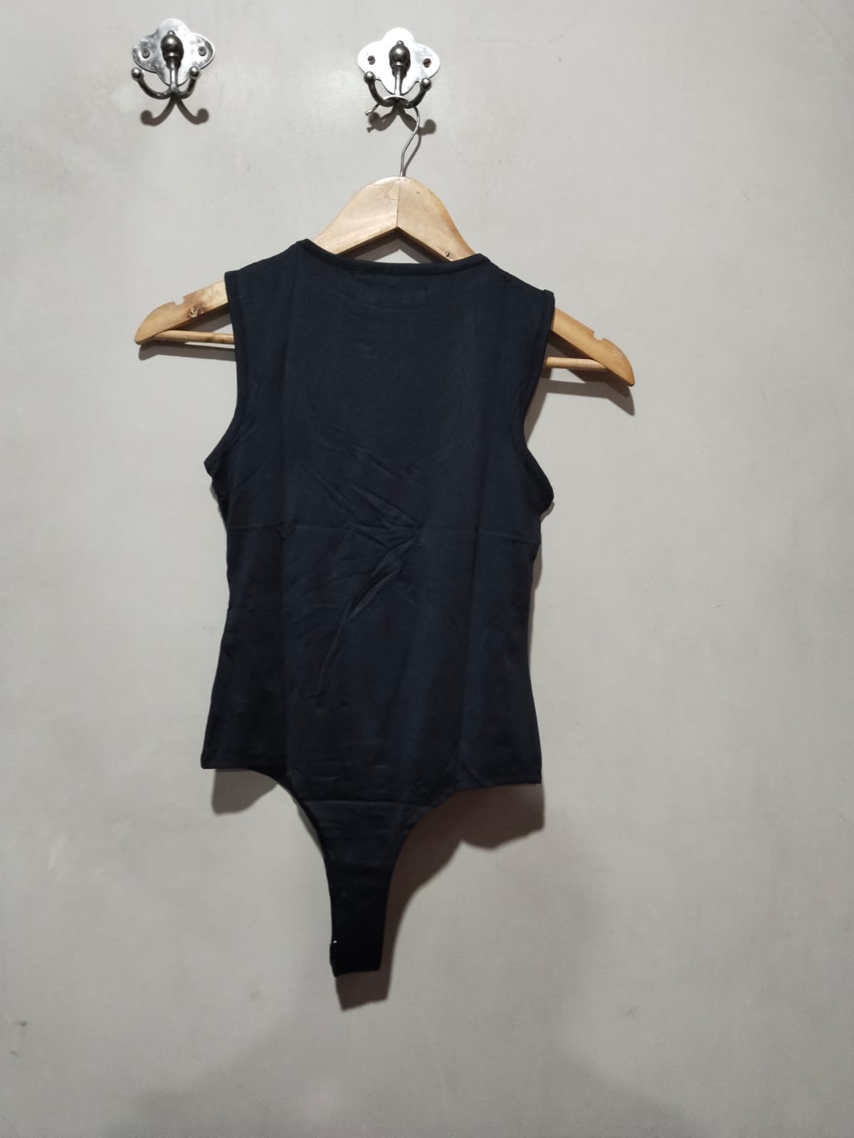 Threadbare Black High Neck Sleeveless Thong Bodysuit