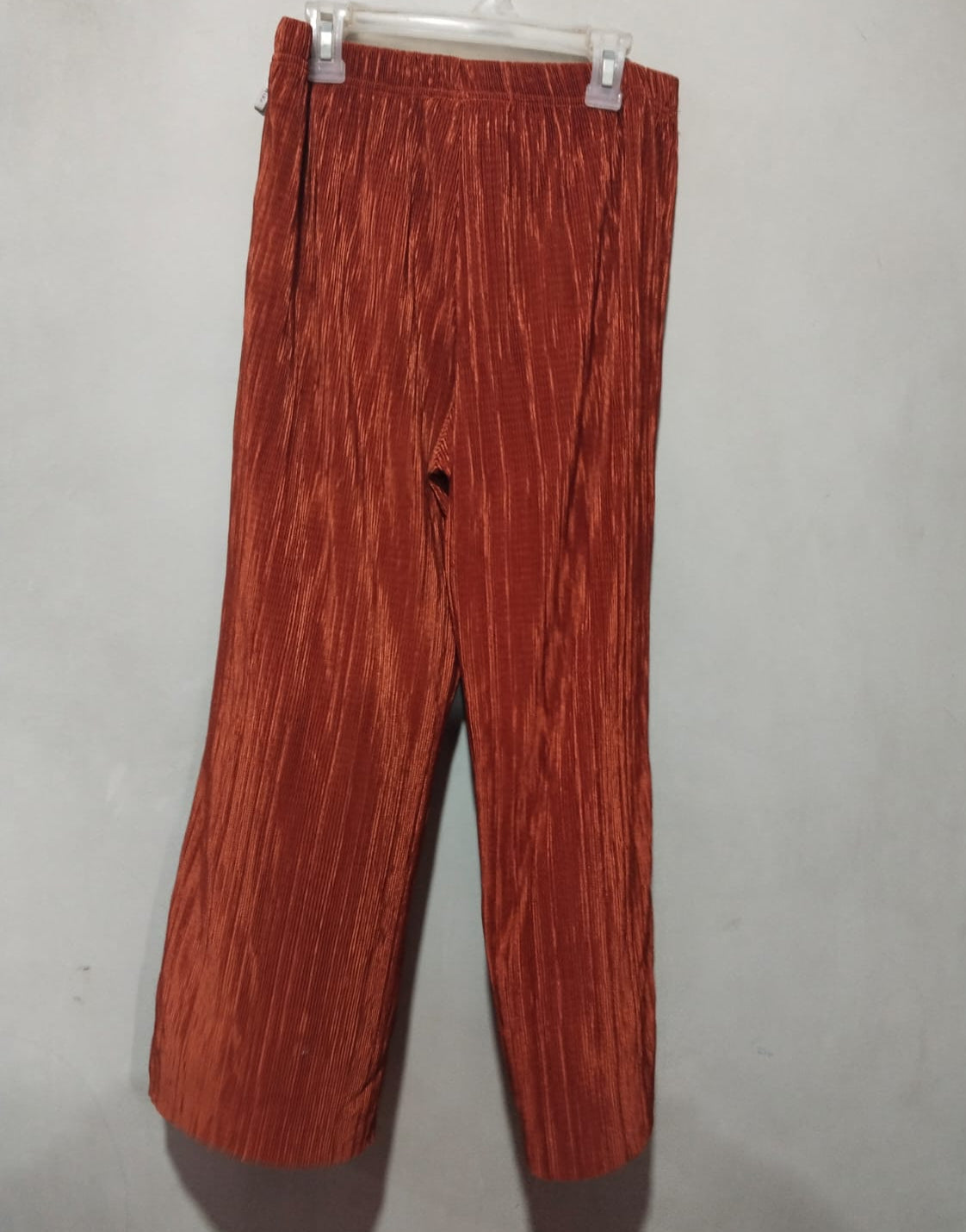 Primark Rust Crinkle Wide Leg Trousers